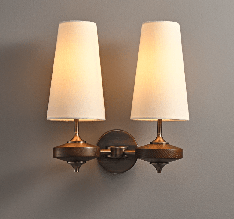Halen Twin Shade Indoor Wall Light
