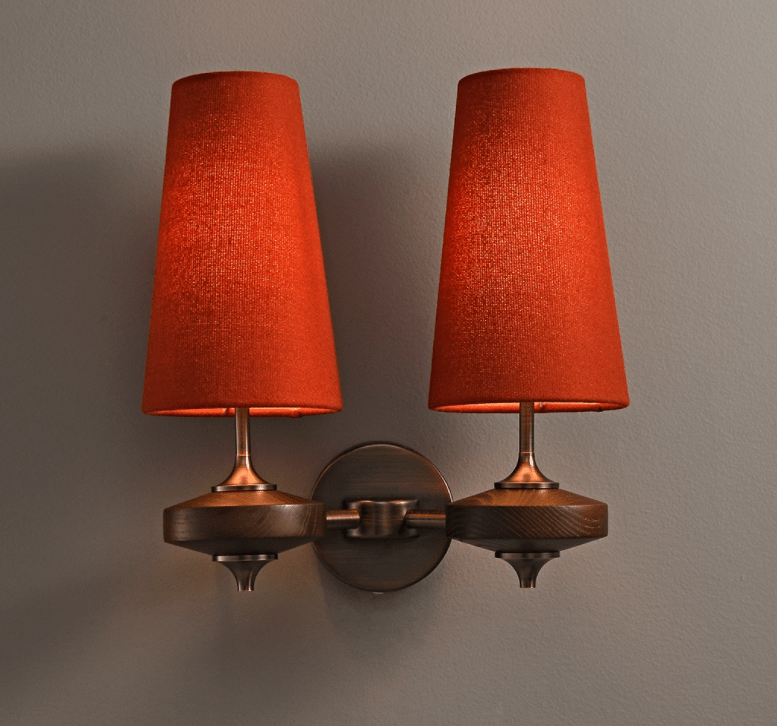 Halen Twin Shade Indoor Wall Light