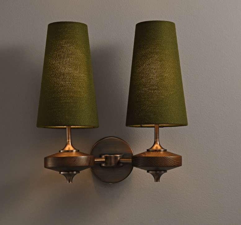 Halen Twin Shade Indoor Wall Light
