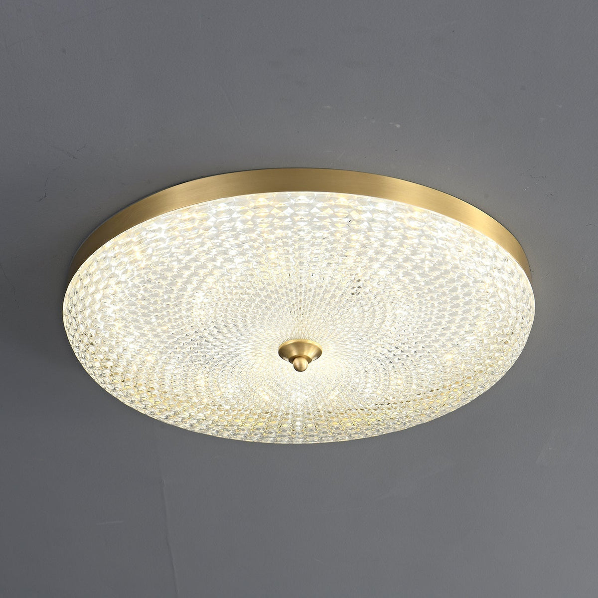 Orlena Modern Minimalist Brass Acrylic Ceiling Lamp