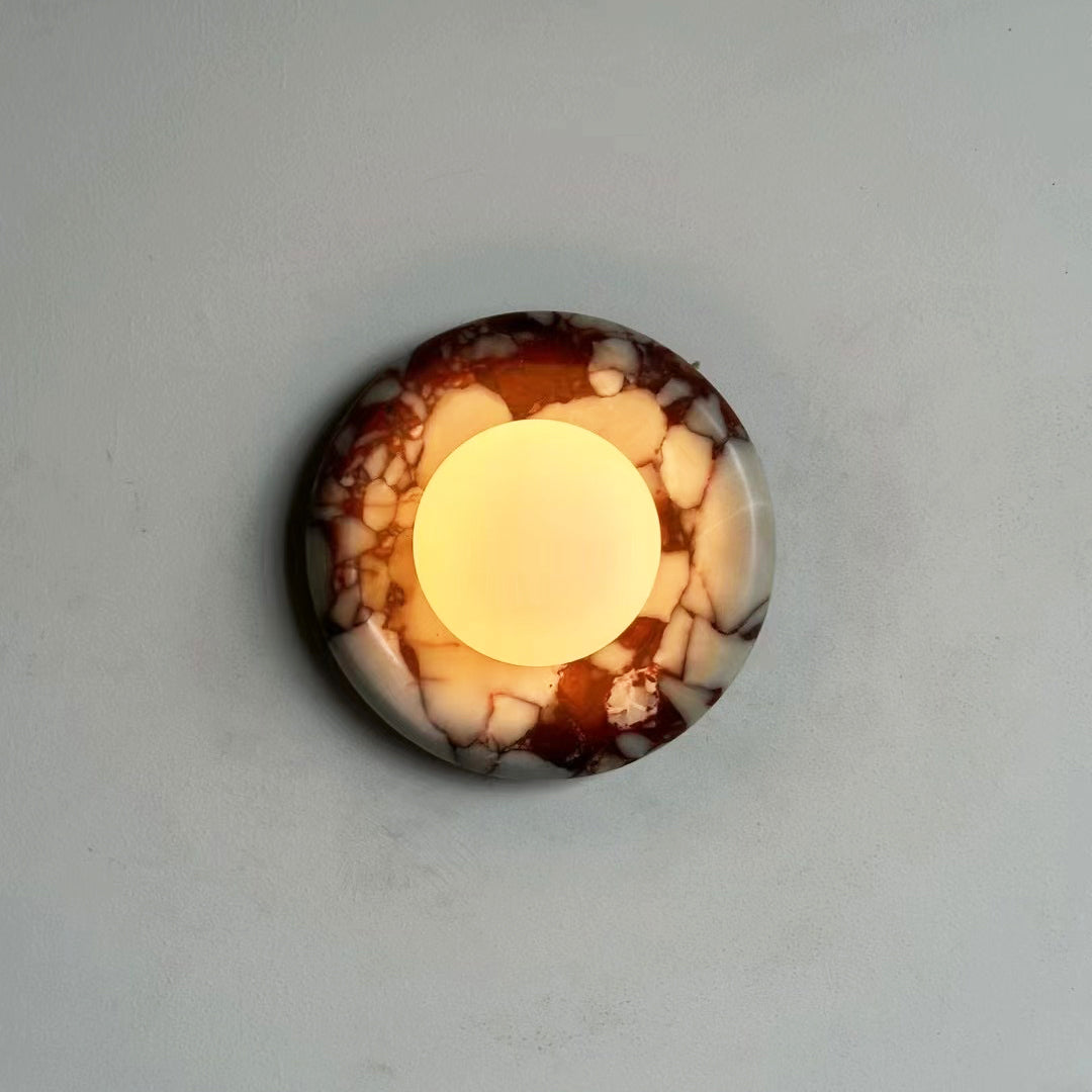 Dojan Red Marble Indoor Wall Light