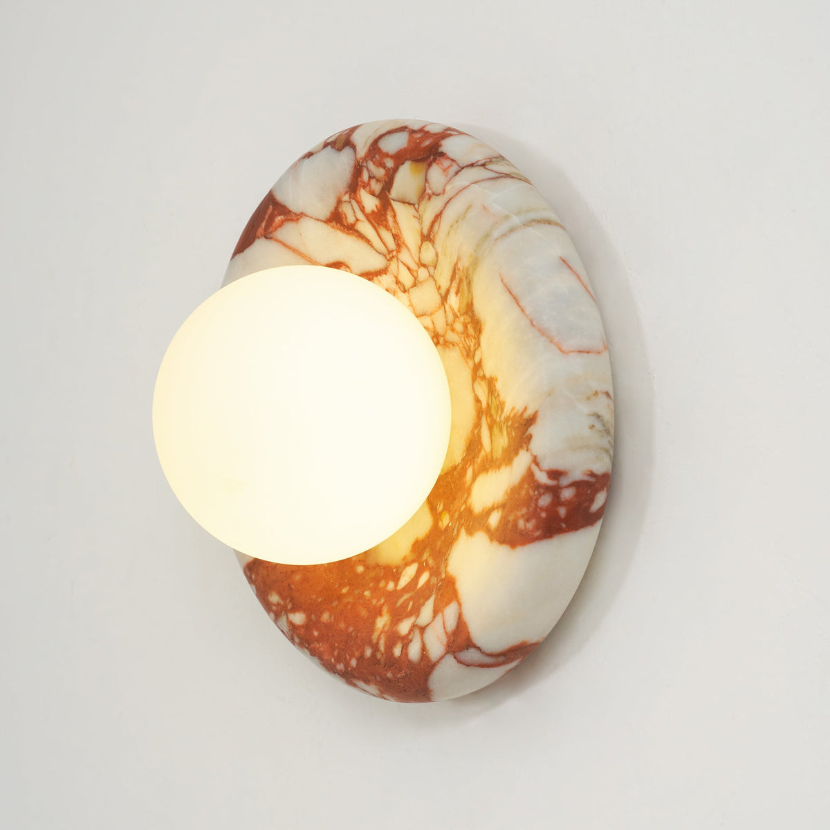 Dojan Red Marble Indoor Wall Light