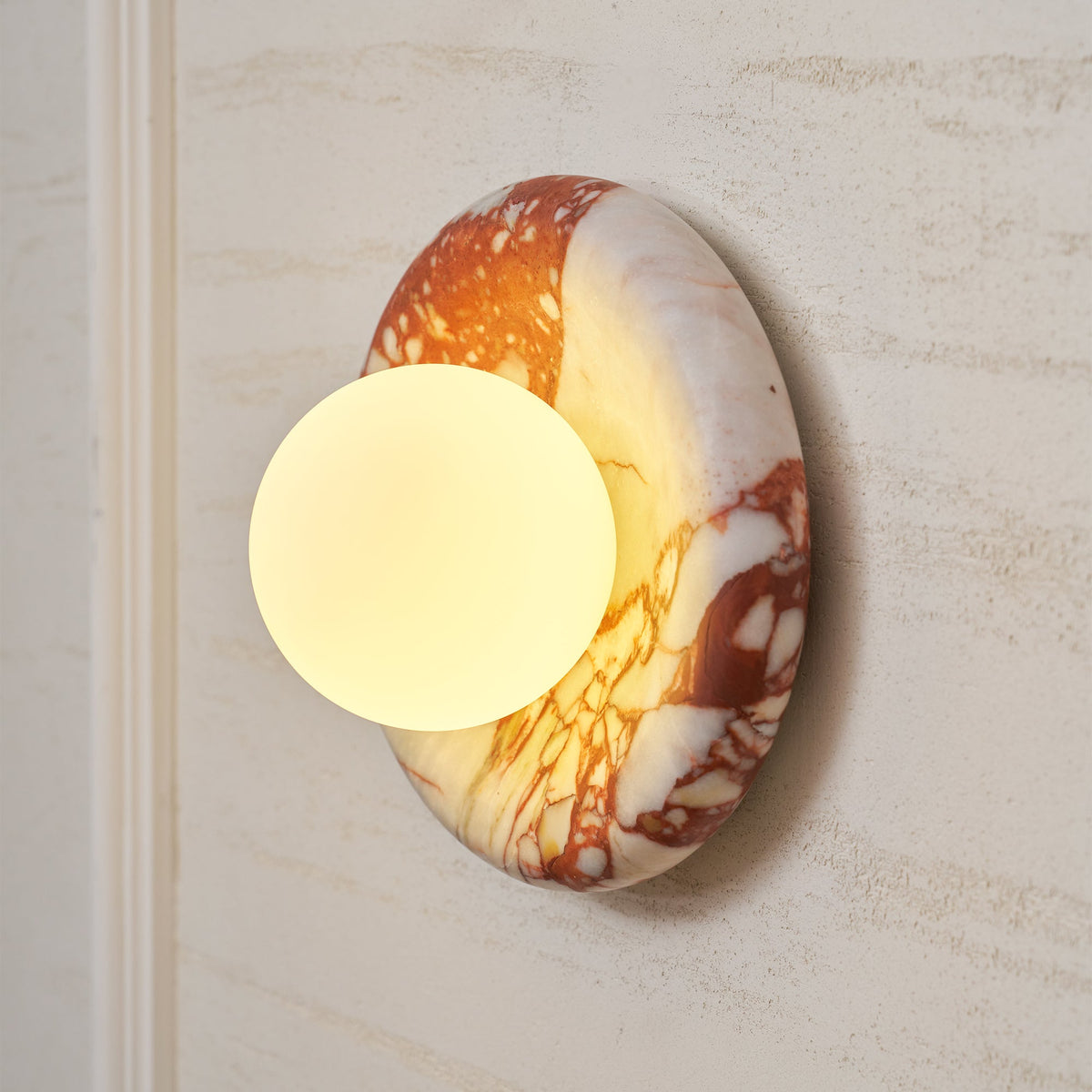 Dojan Red Marble Indoor Wall Light