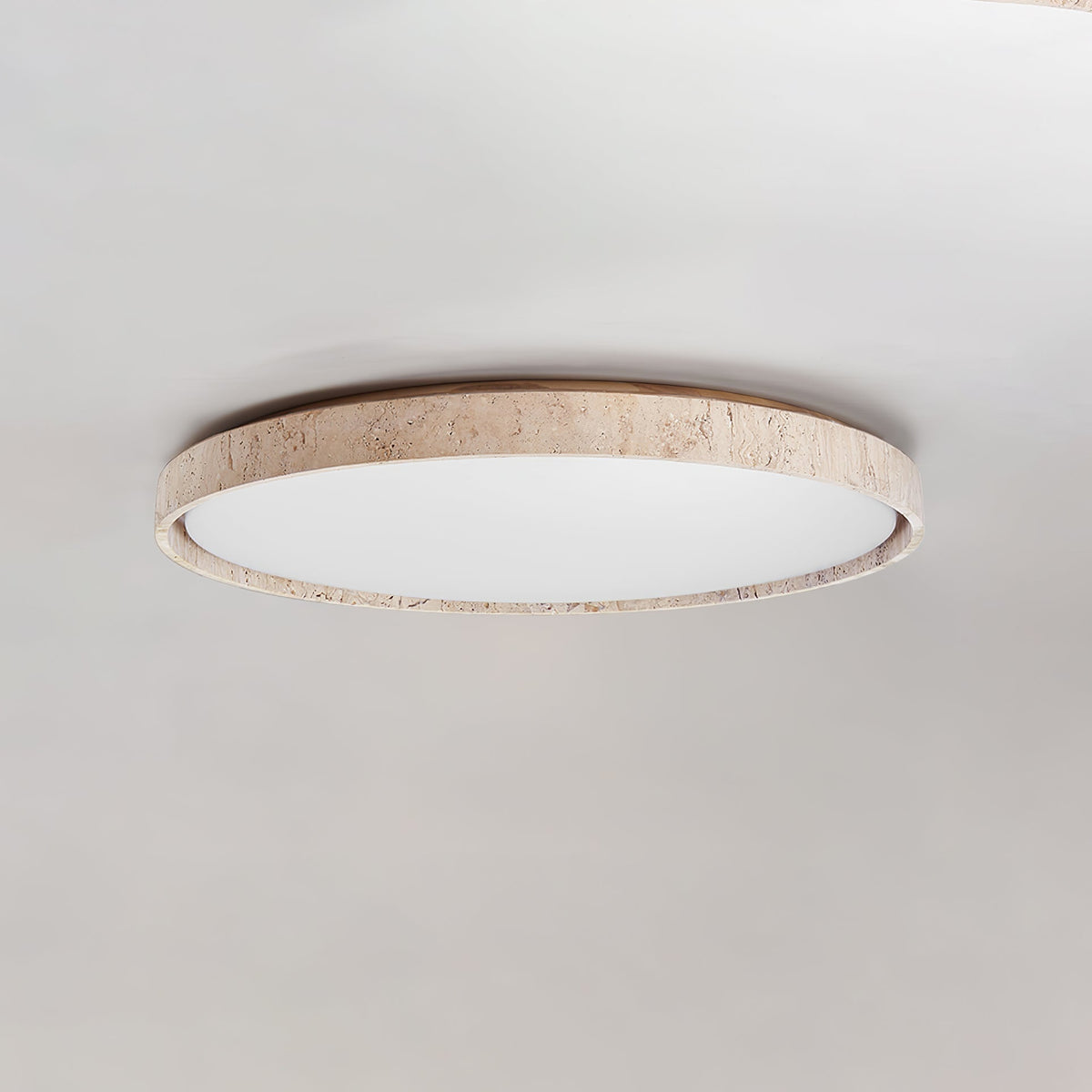 Kathy  Travertine Round Ceiling Light