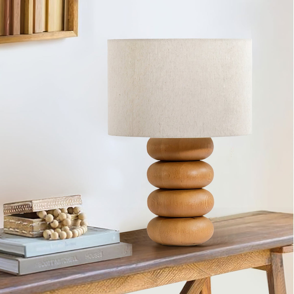 Lild Wood Fabric Table Lamp
