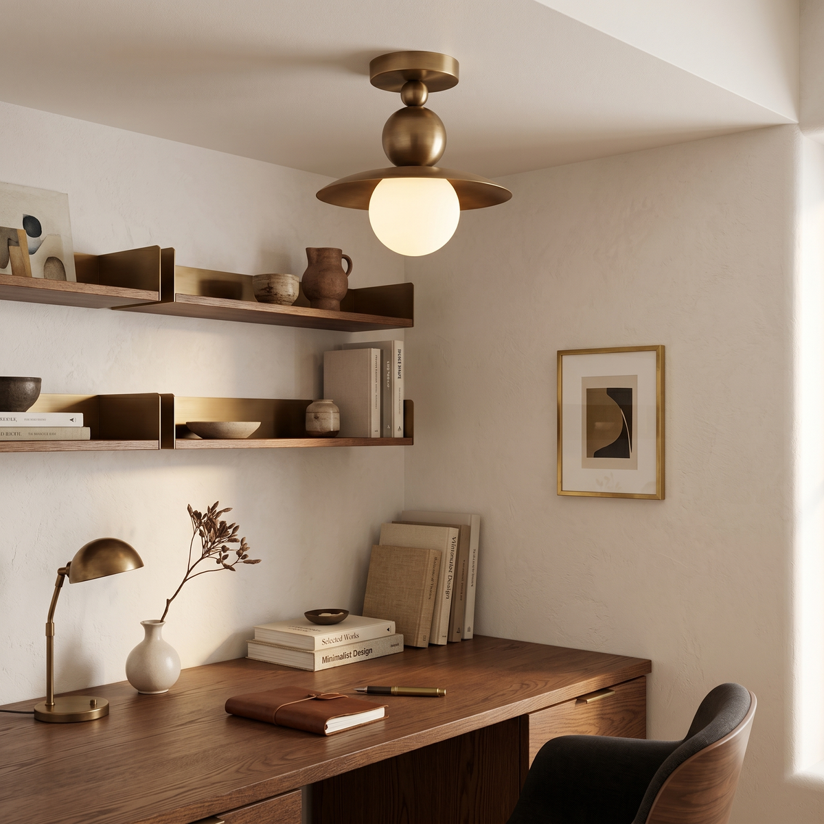 Bueva Alabaster Flush Mount Ceiling Light