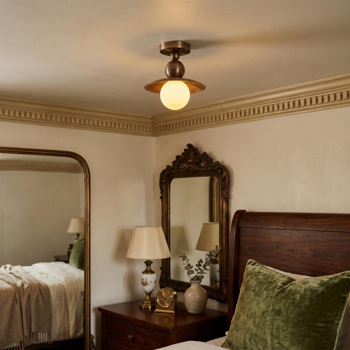 Bueva Alabaster Flush Mount Ceiling Light