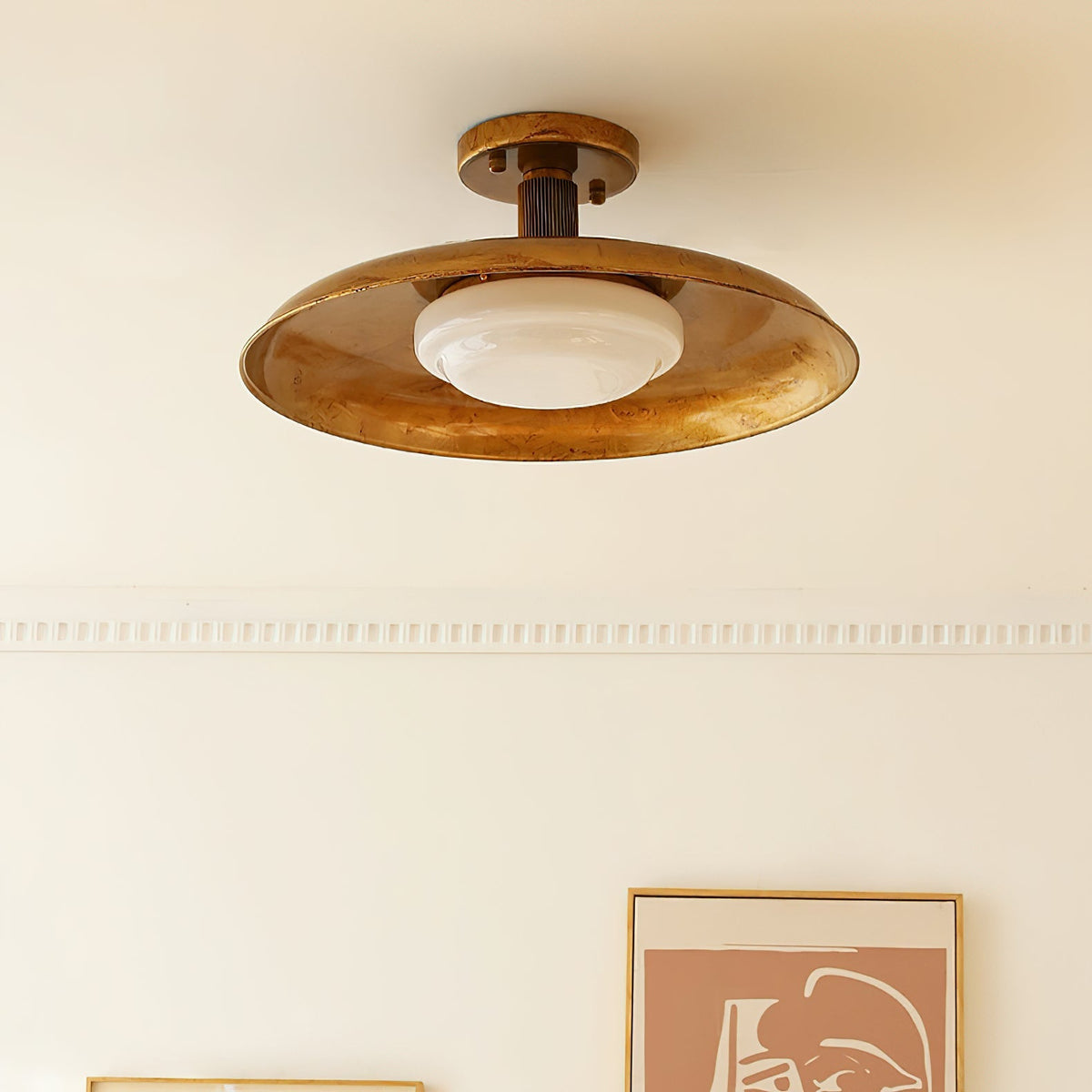 Bomae Pot Lid Style Flat Panel Flush Mount Ceiling Light
