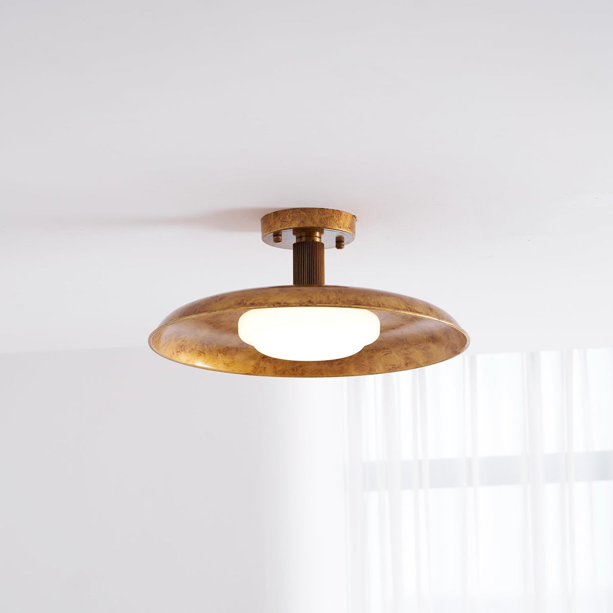 Bomae Pot Lid Style Flat Panel Flush Mount Ceiling Light