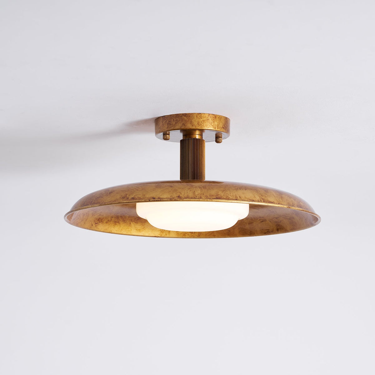Bomae Pot Lid Style Flat Panel Flush Mount Ceiling Light