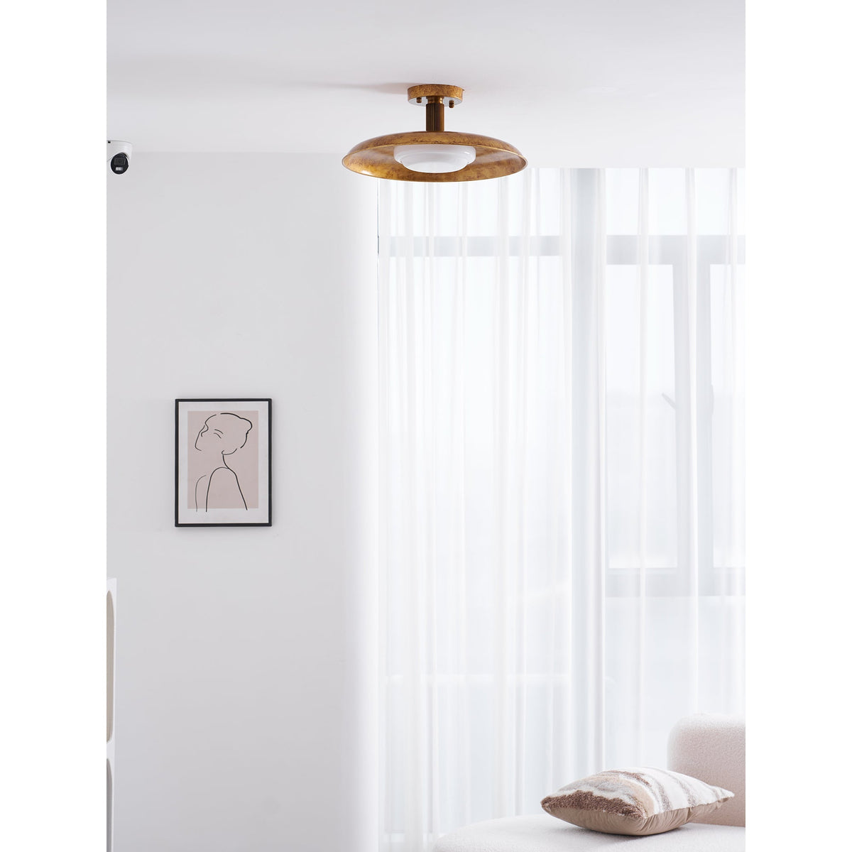 Bomae Pot Lid Style Flat Panel Flush Mount Ceiling Light