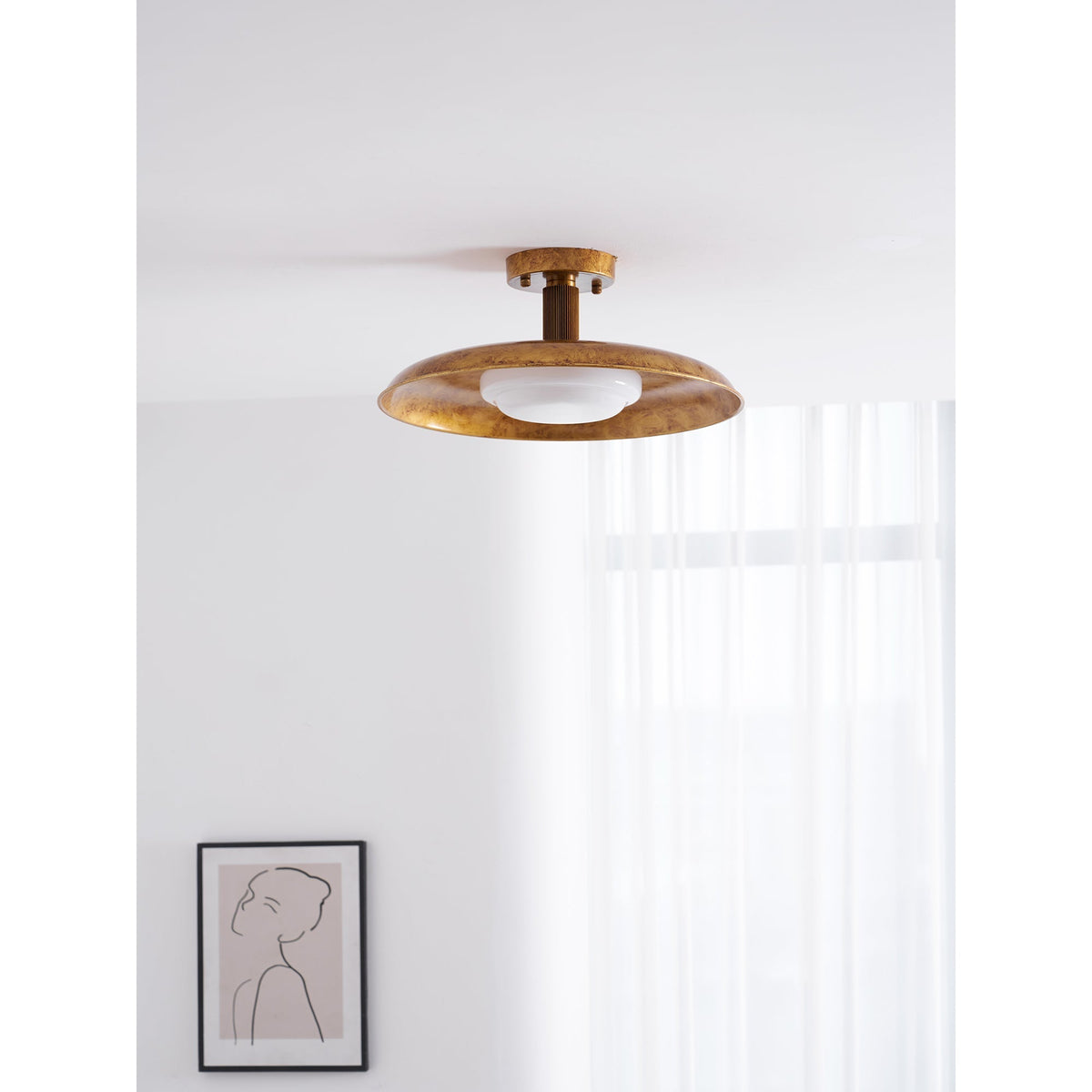 Bomae Pot Lid Style Flat Panel Flush Mount Ceiling Light