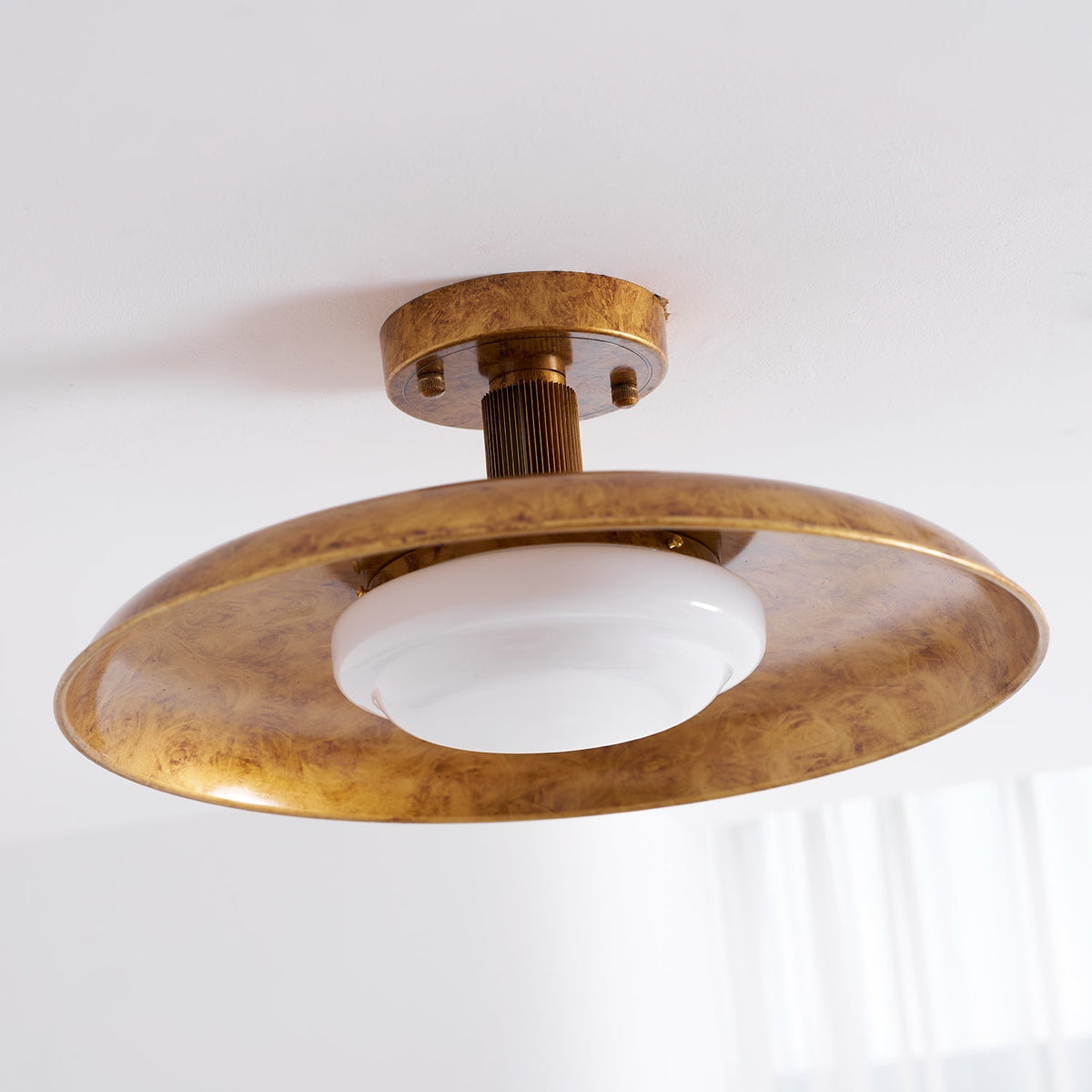Bomae Pot Lid Style Flat Panel Flush Mount Ceiling Light