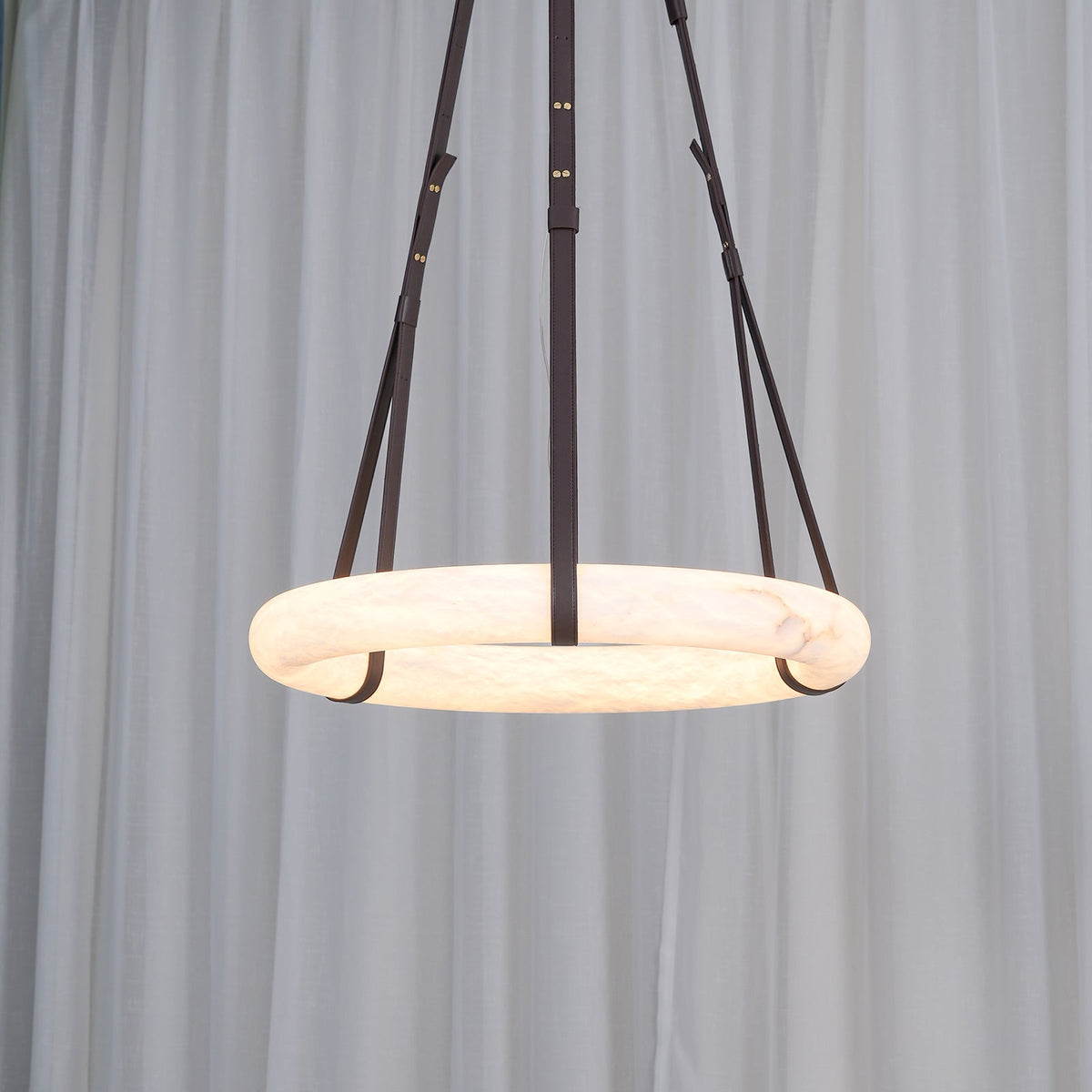 Tarys Alabaster Chandeliers  Ring Leather Strap Version B