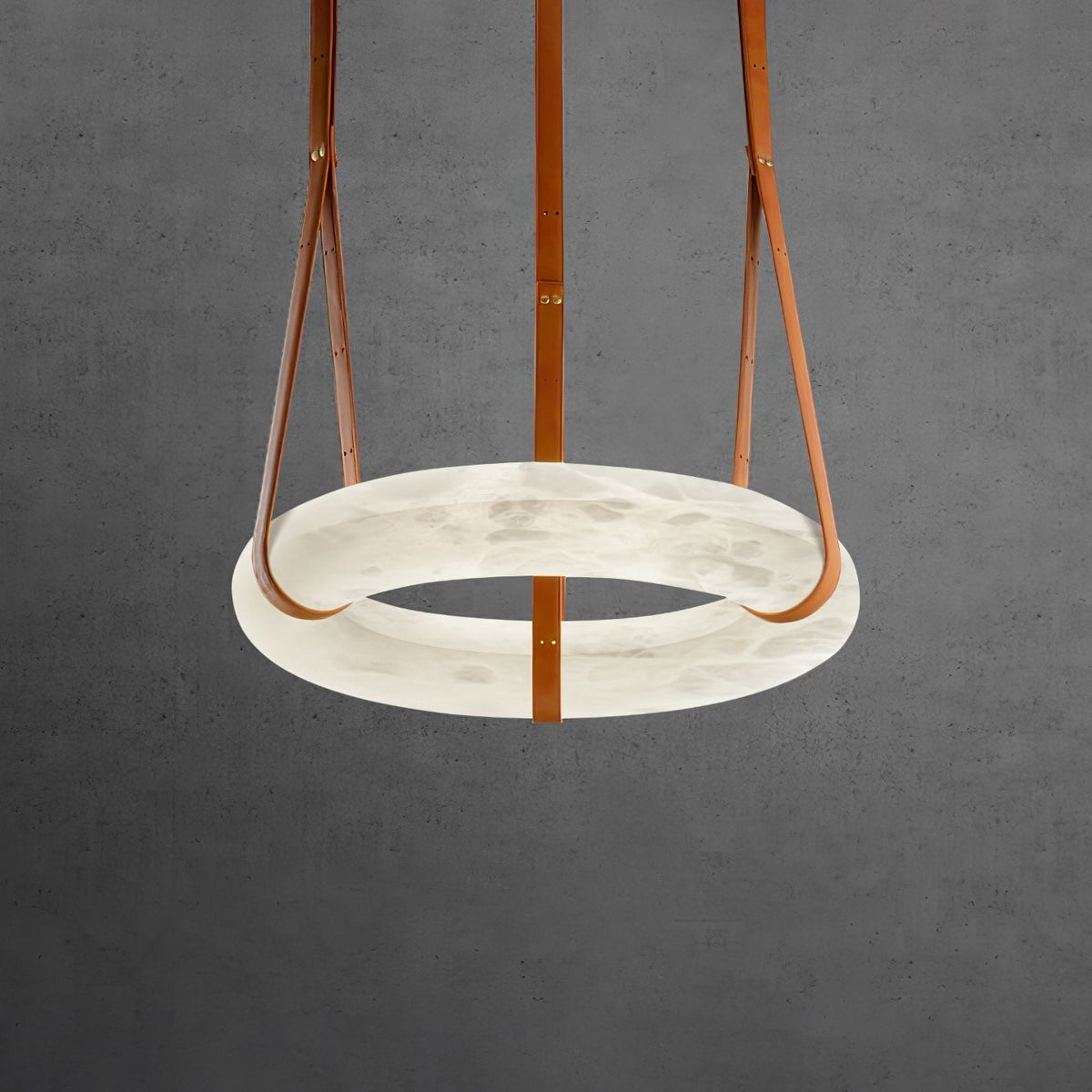 Tarys Alabaster Chandeliers  Ring Leather Strap Version B
