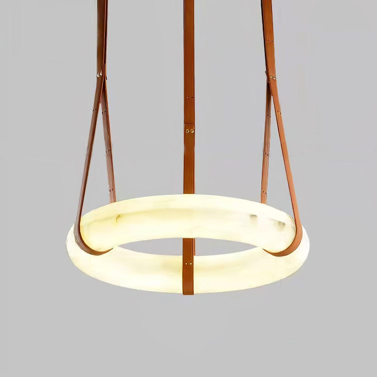 Lixor Alabaster Chandeliers  Ring Leather Strap  Version A