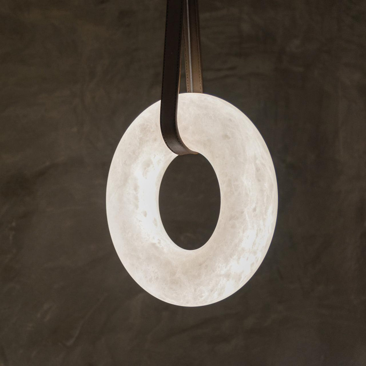 Tarys Alabaster Chandeliers  Ring Leather Strap Version B