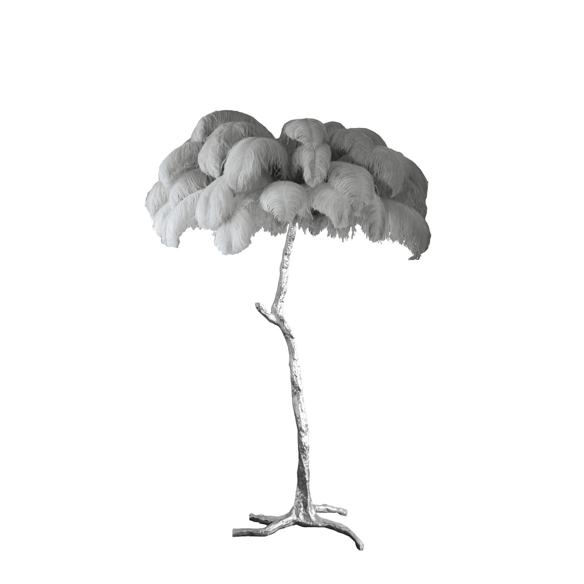 Selis Feather Brass Floor Lamp
