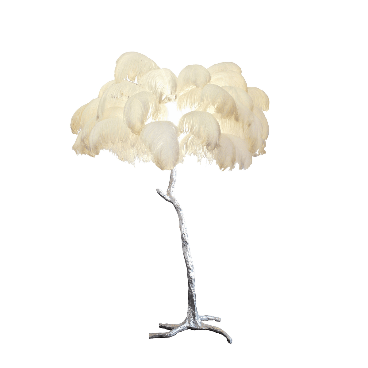 Selis Feather Brass Floor Lamp