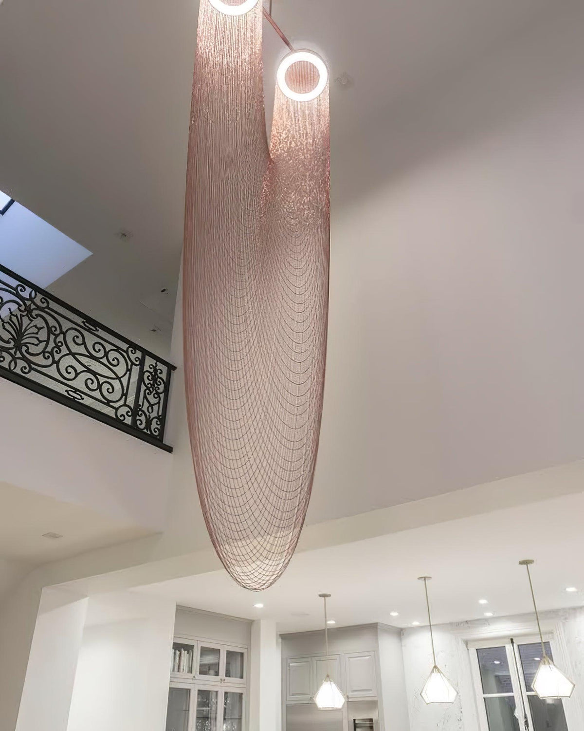 Apsht Pendant Light Copper Chain Sculptural Modern