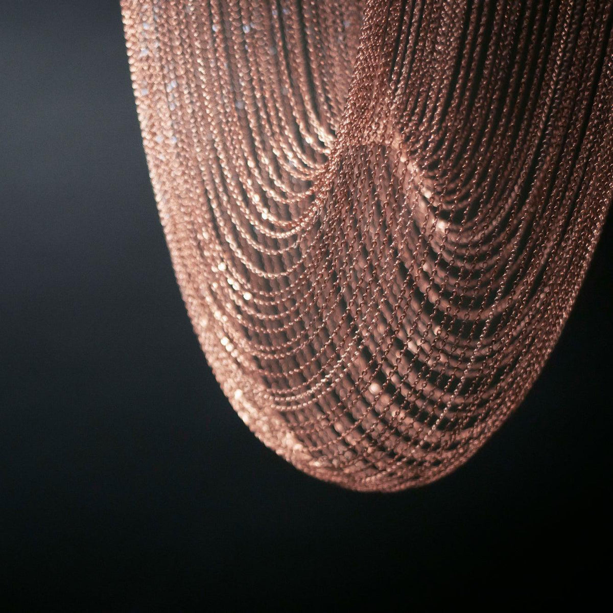 Apsht Pendant Light Copper Chain Sculptural Modern