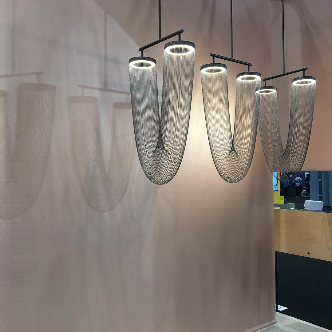 Apsht Pendant Light Copper Chain Sculptural Modern