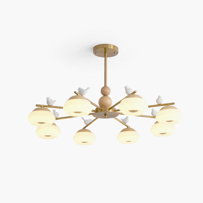 Orieraine Chandelier Brass Bird Ozawa Elegant