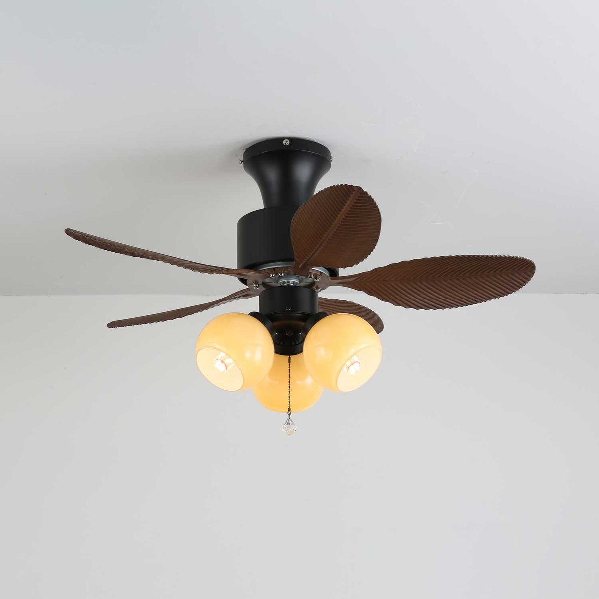 Althea Vintage Wood Ceiling Fan Light