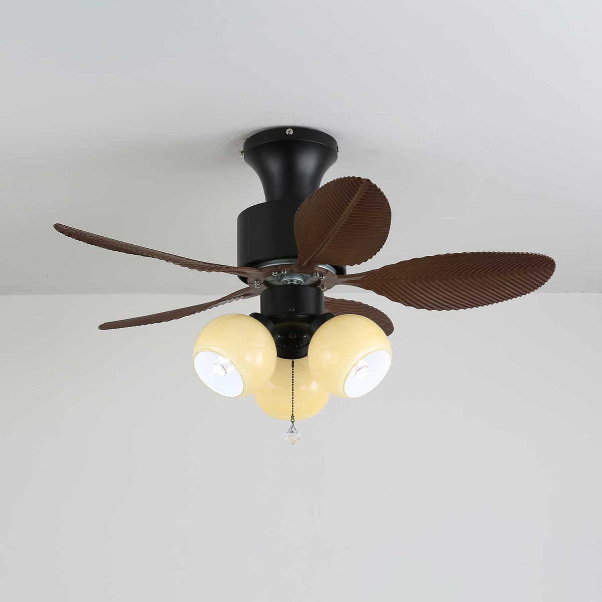 Althea Vintage Wood Ceiling Fan Light