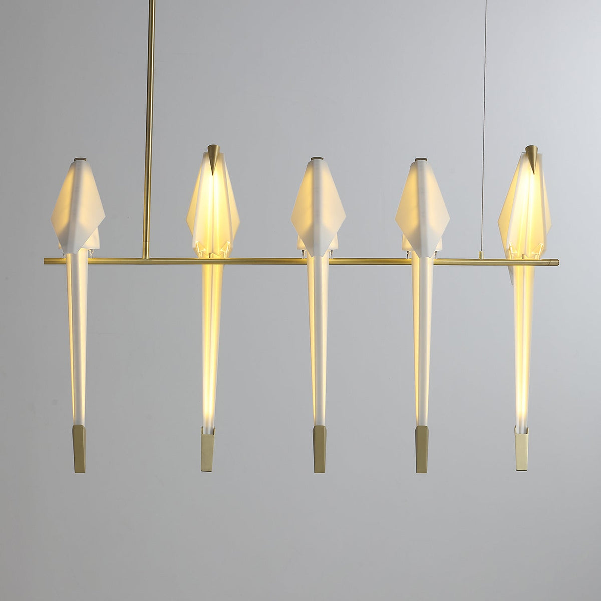 Lunuian Chandelier Paper Crane Bird Sculptural LED