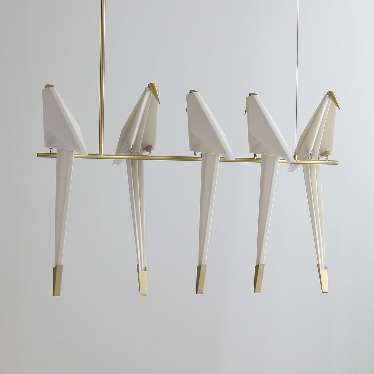 Lunuian Chandelier Paper Crane Bird Sculptural LED
