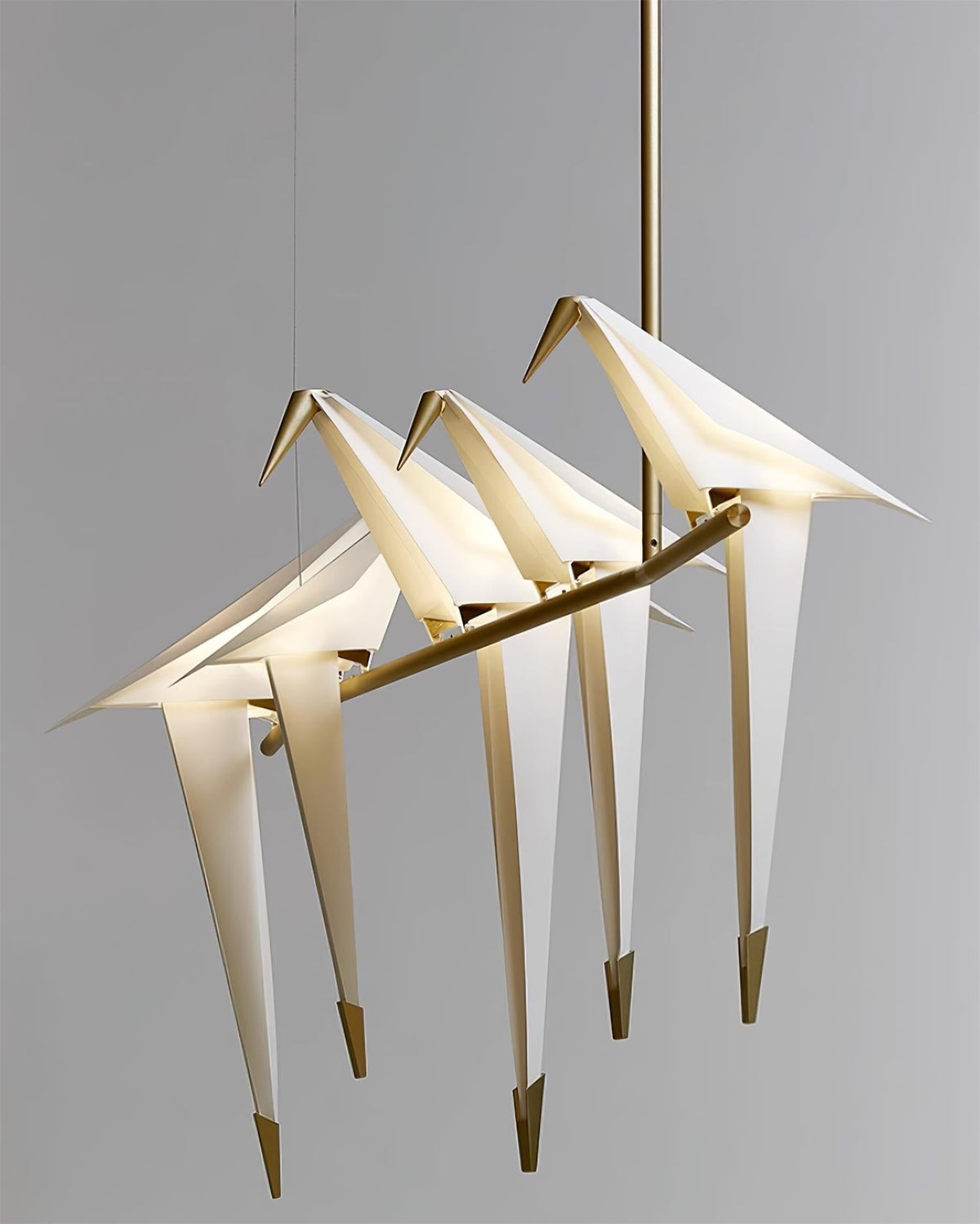 Lunuian Chandelier Paper Crane Bird Sculptural LED