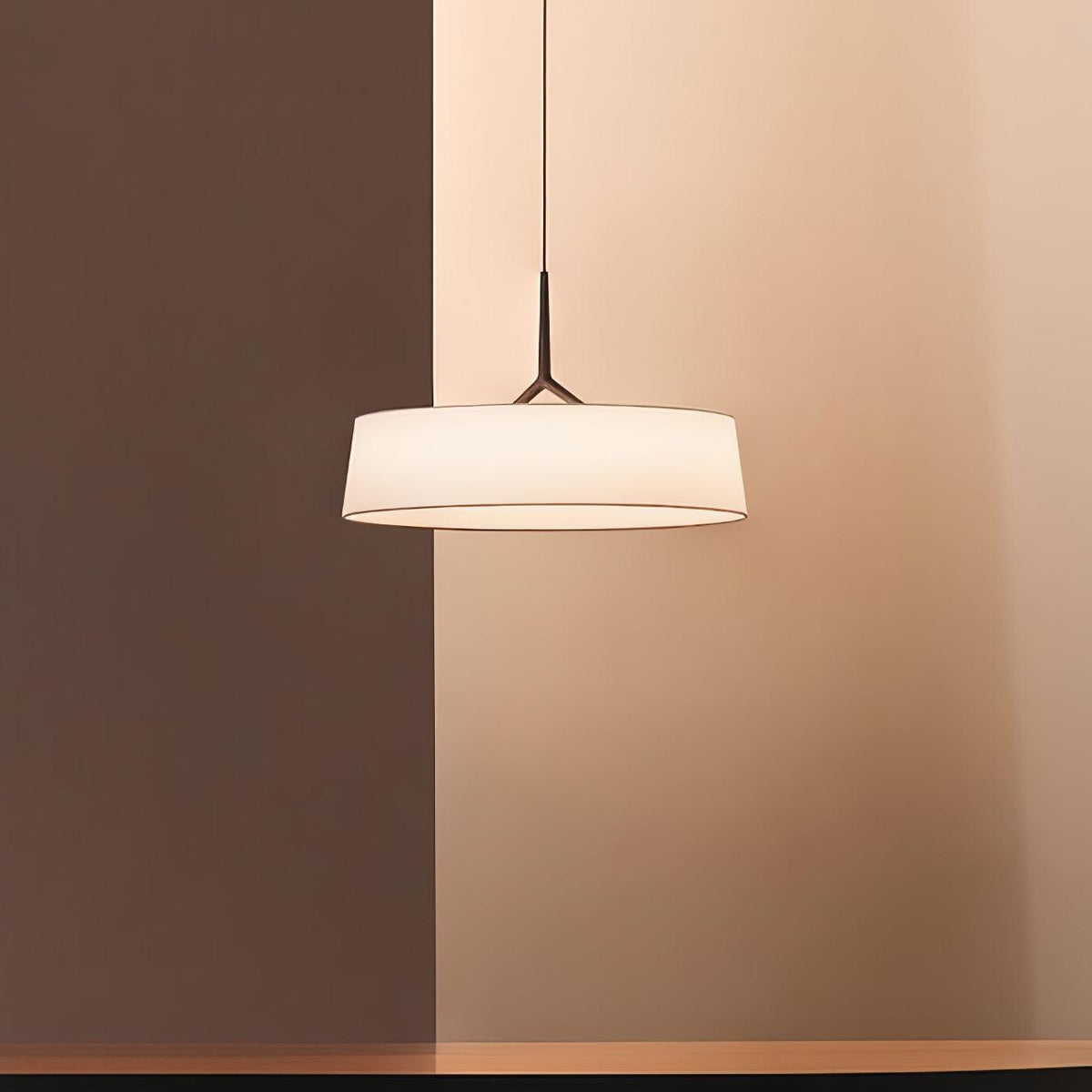 Linisine Cylindrical Fabric Pendant Light