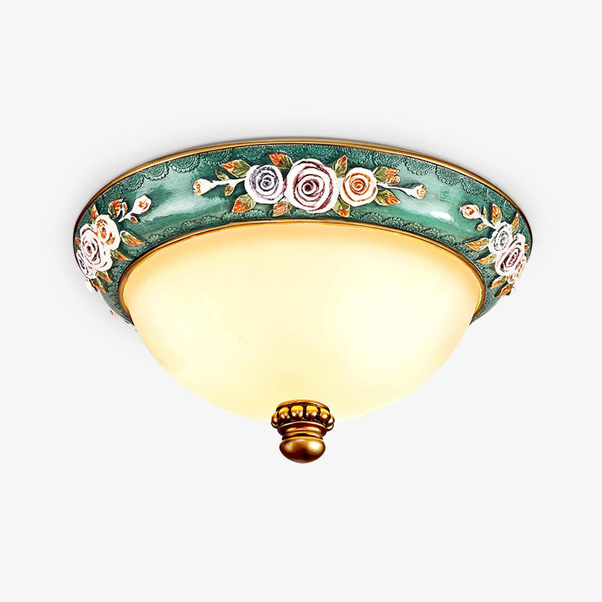 Cexora Pastoral Bowl Resin Glass Ceiling Light