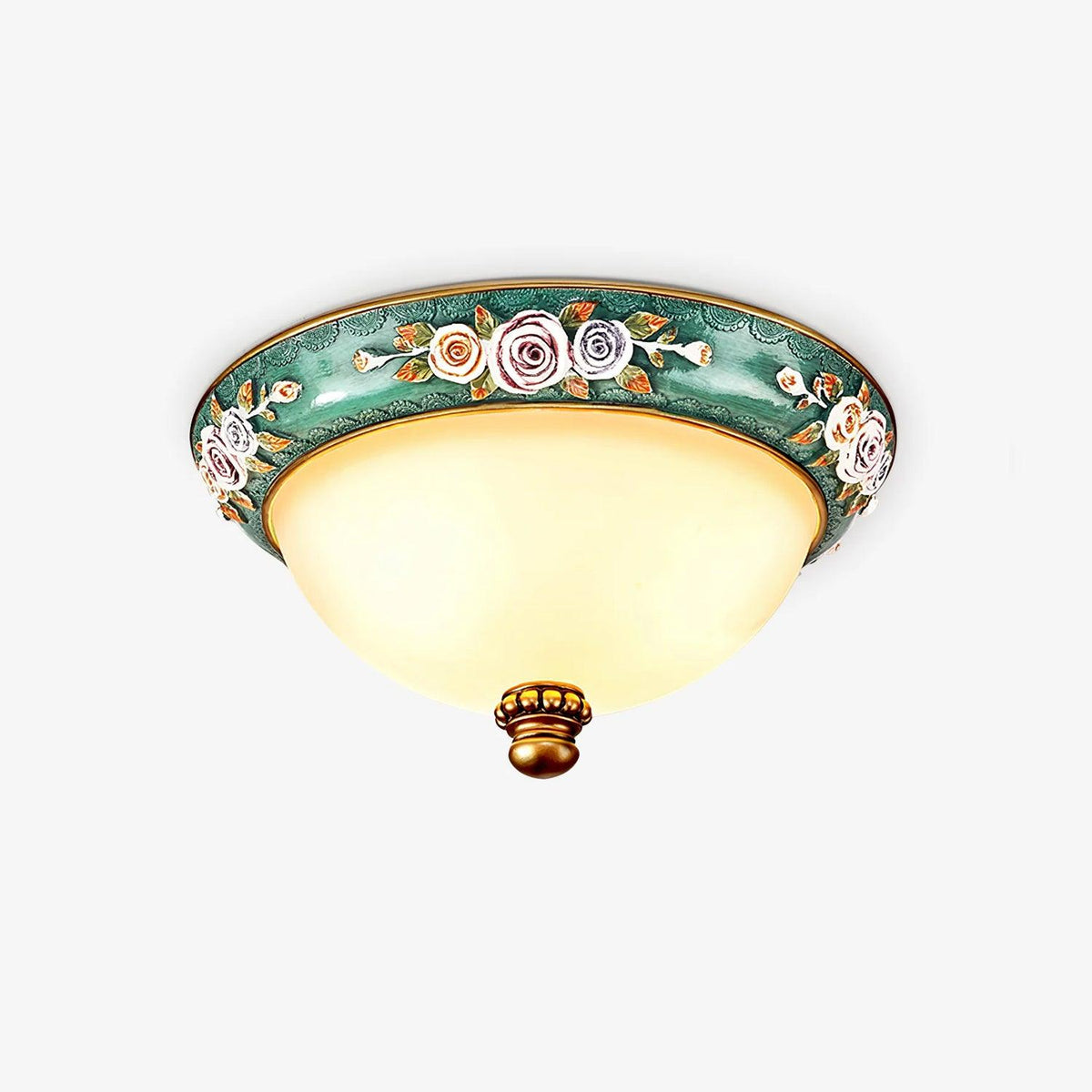 Cexora Pastoral Bowl Resin Glass Ceiling Light