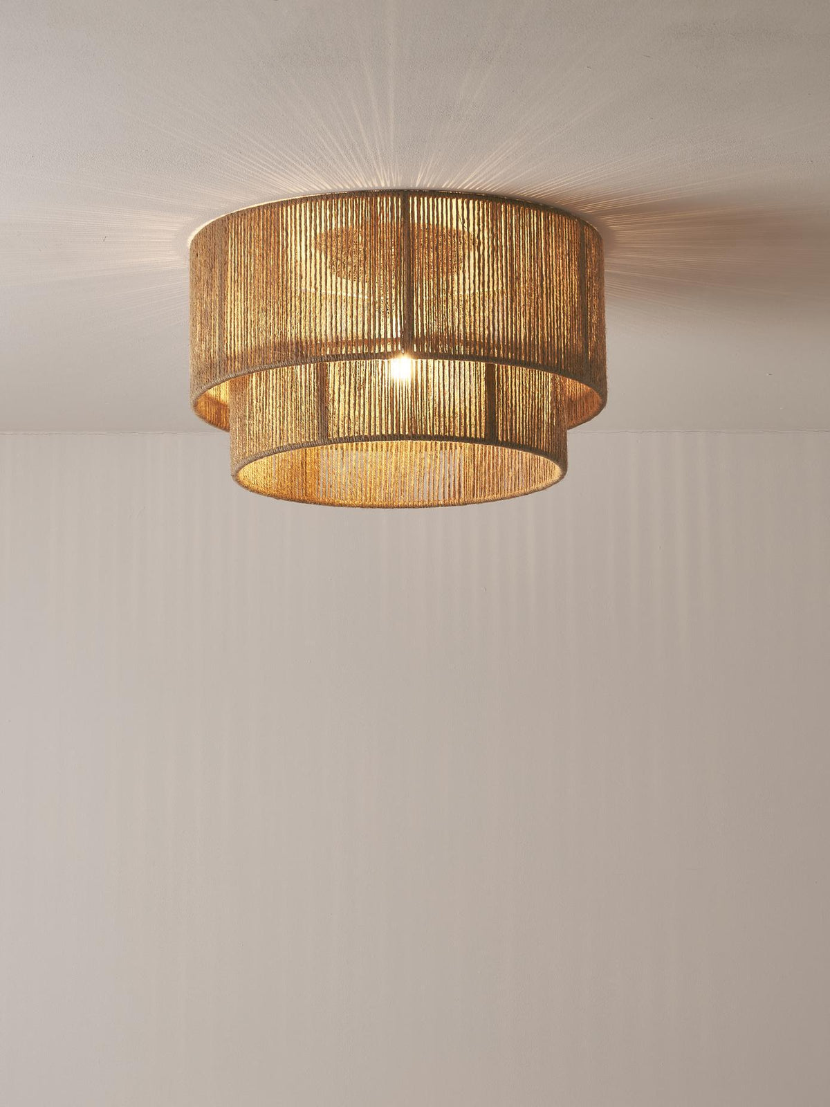 Casora Classic Art Natural Rope Ceiling Light