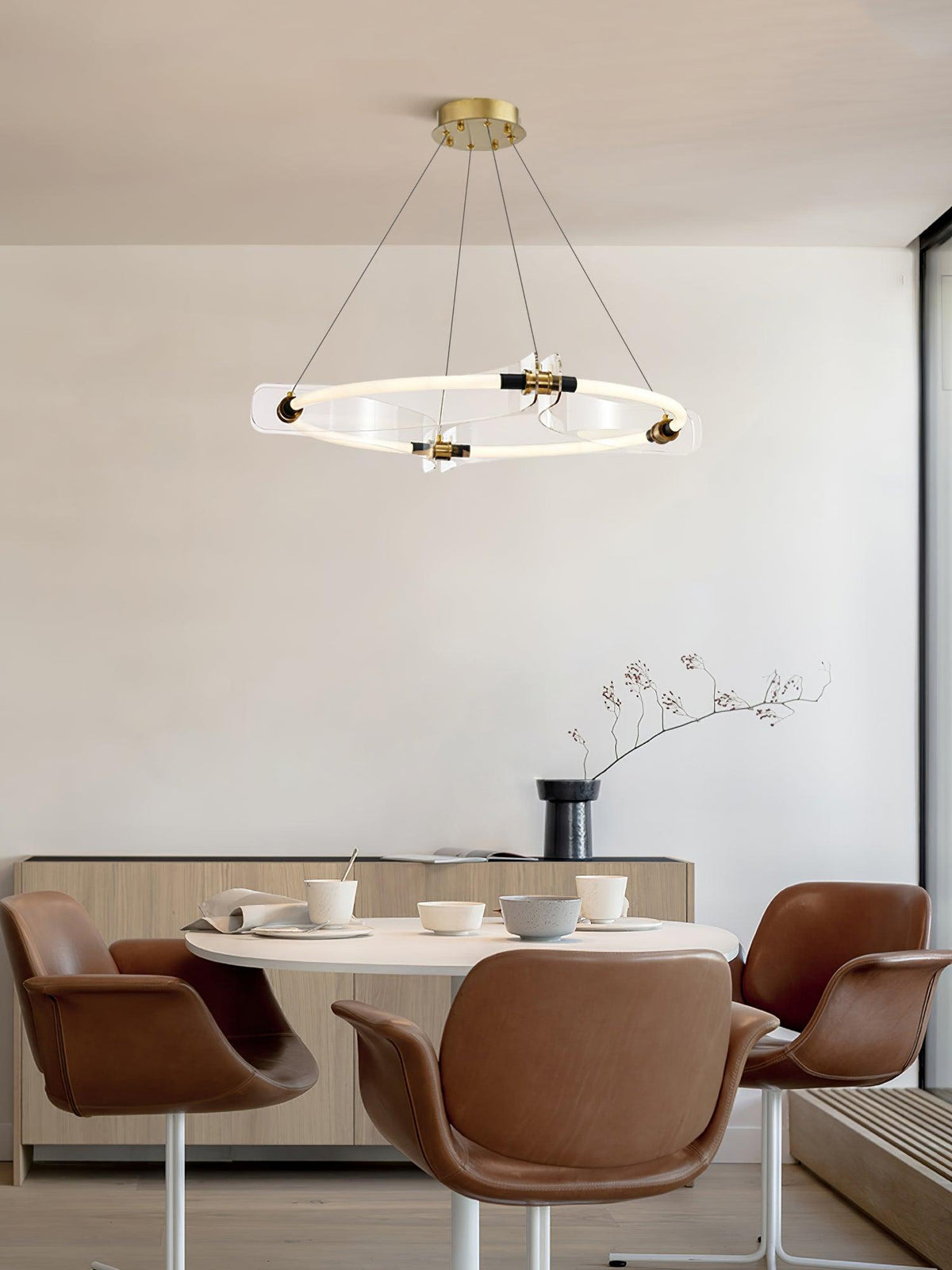 Casanine Chandelier Acrylic Gold Dining