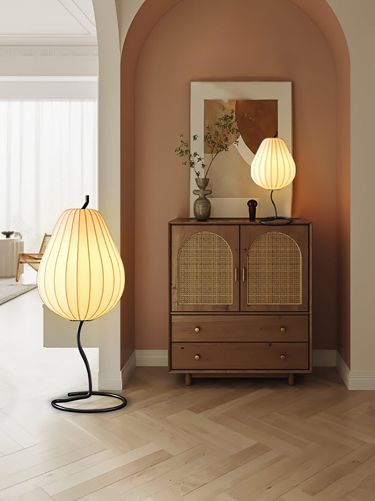 Calerielle Minimalist Pear Floor Lamp
