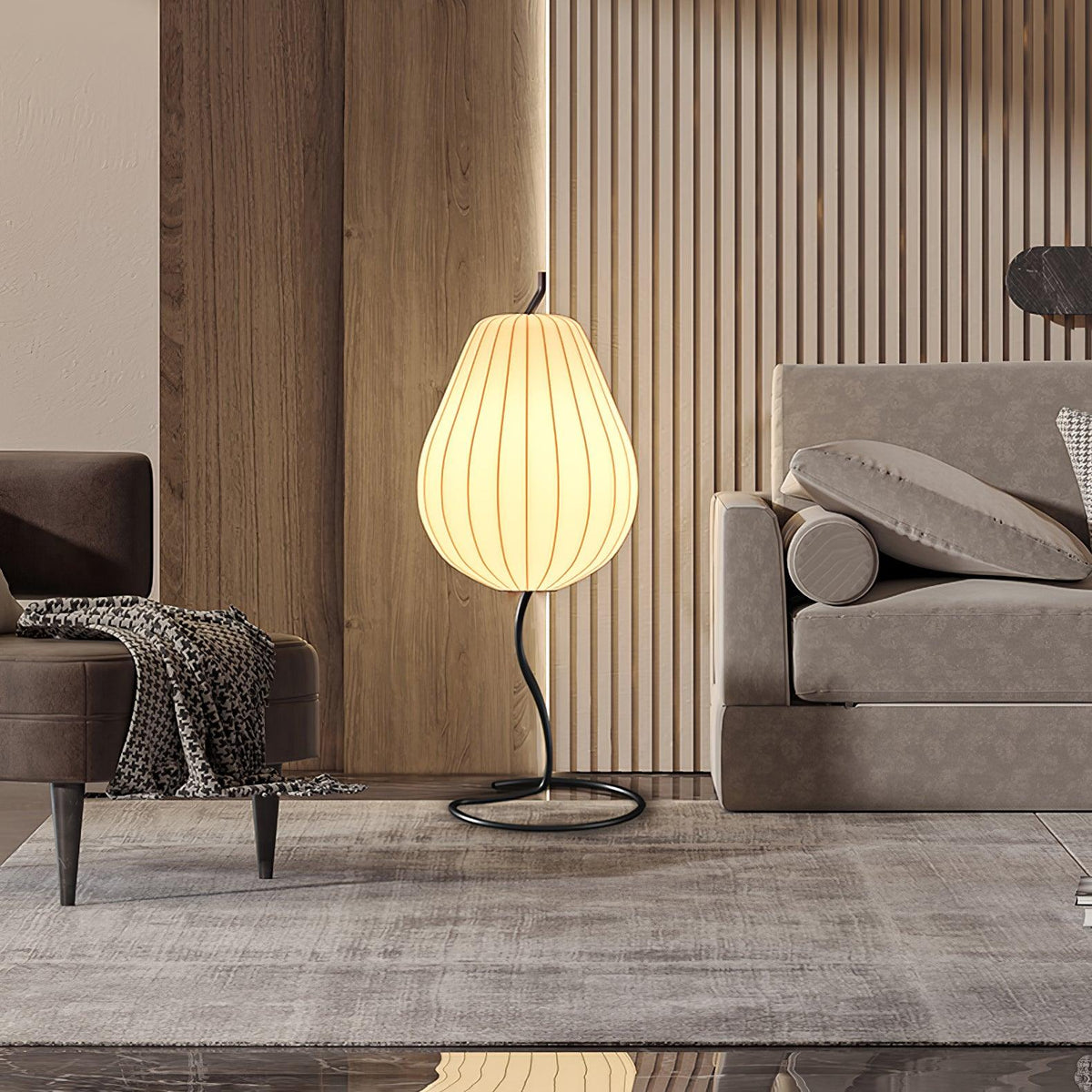 Calerielle Minimalist Pear Floor Lamp