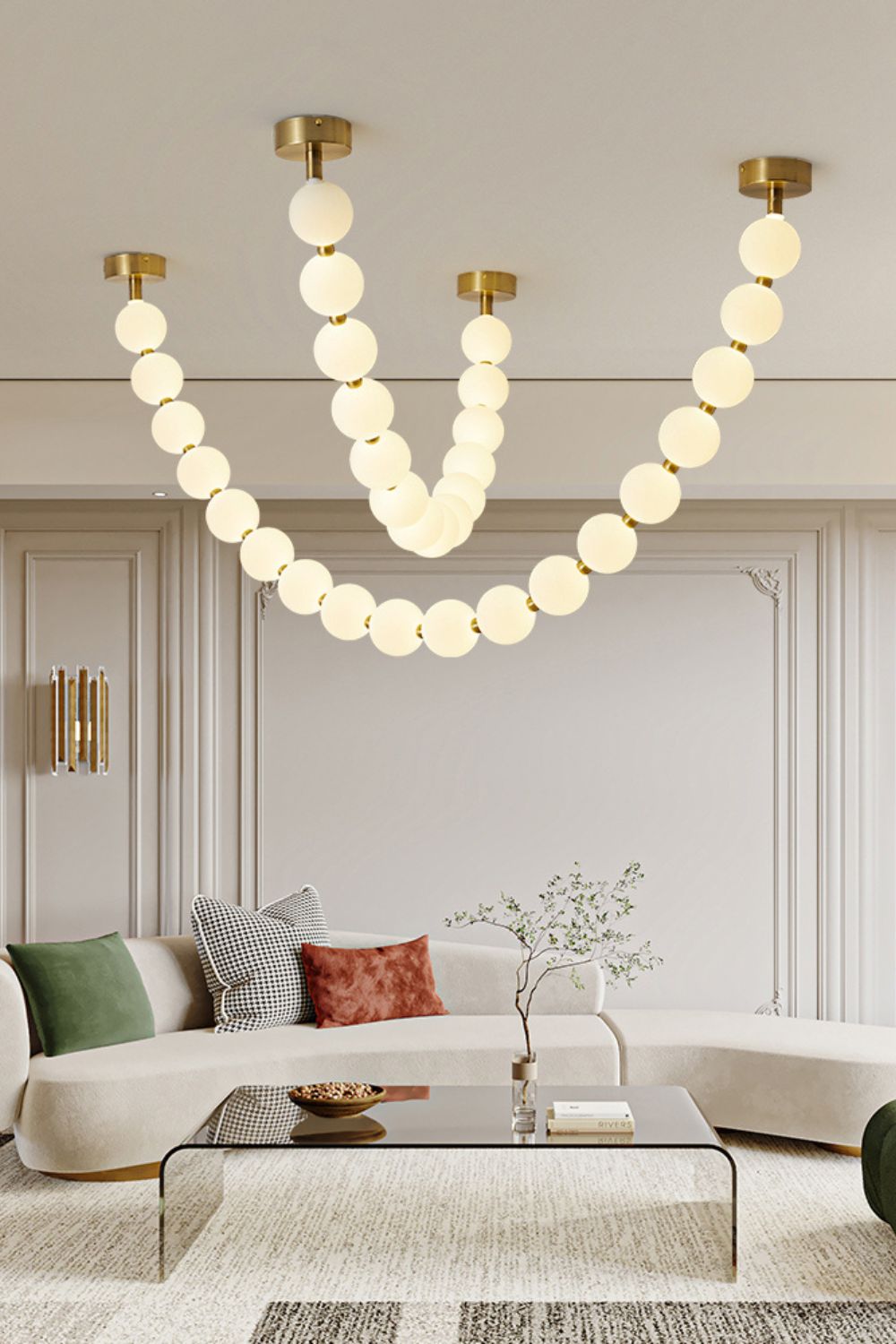 Kanell Brass Sputnik Chandelier