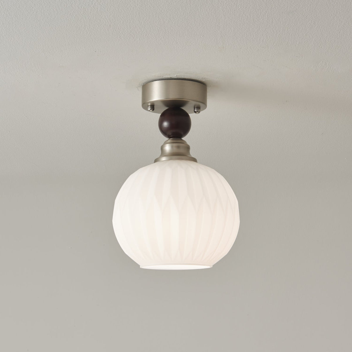 Ivcarila Modern Minimalist Pearl Sphere Glass Ceiling Lamp