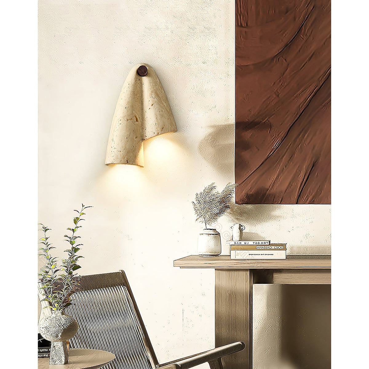 Seralaya Travertine Wall Lamp
