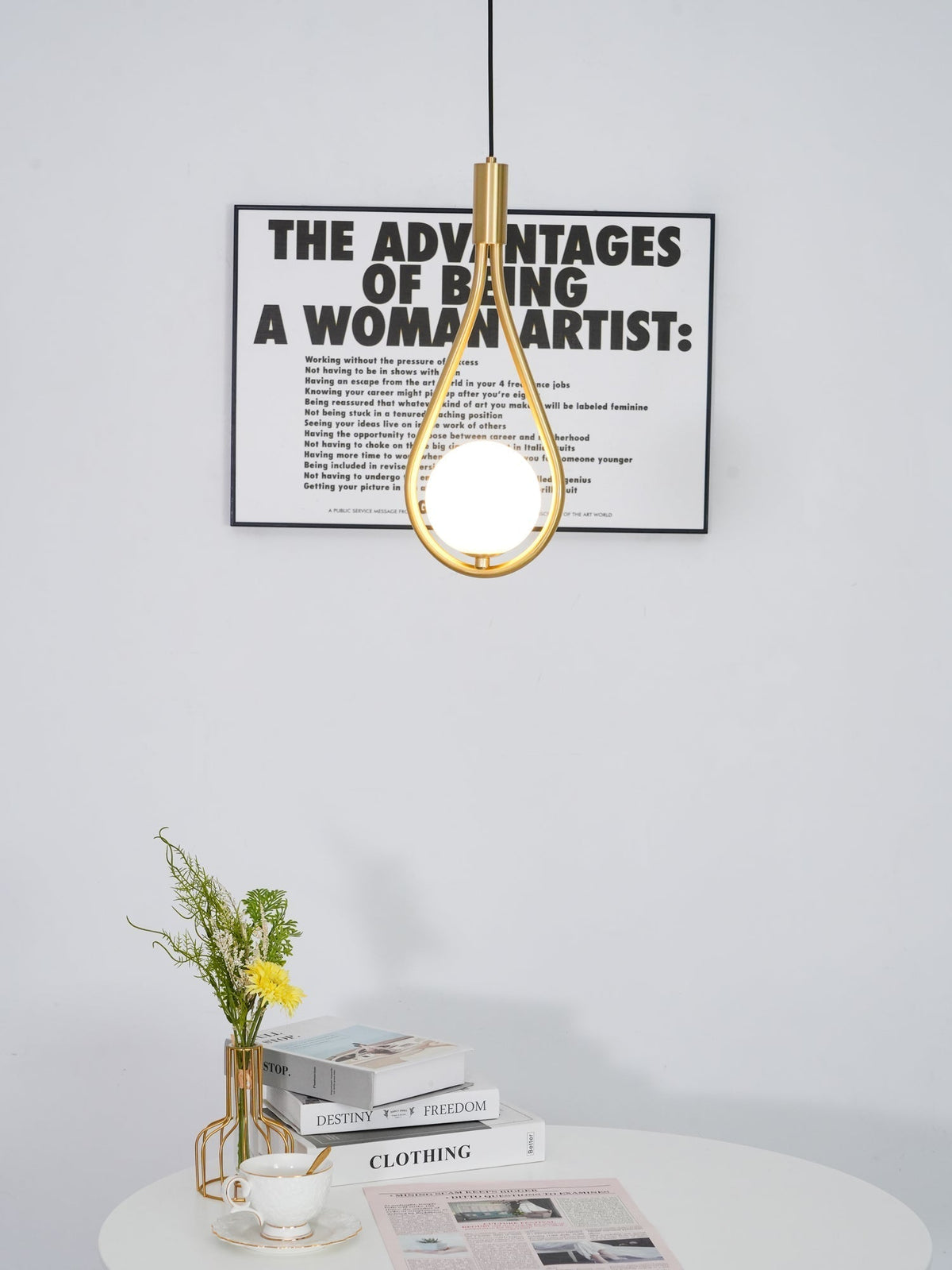 Droplet Modern Brass Pendant Light