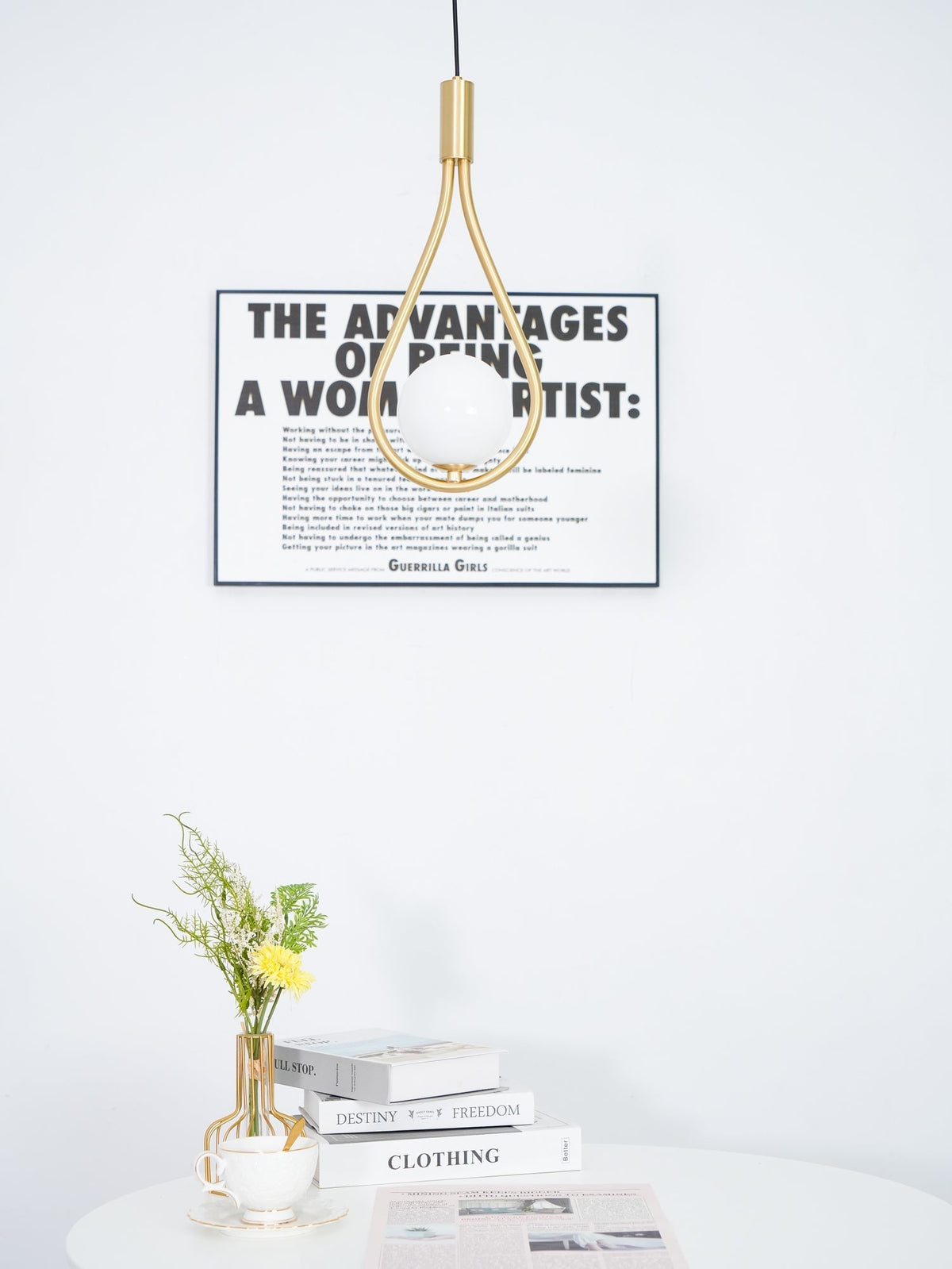 Droplet Modern Brass Pendant Light