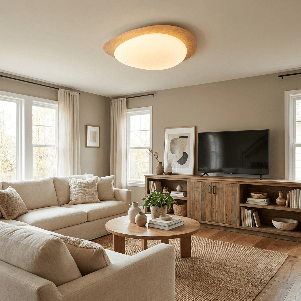 Jonoa Pebble Metal Flush Mount Ceiling Light
