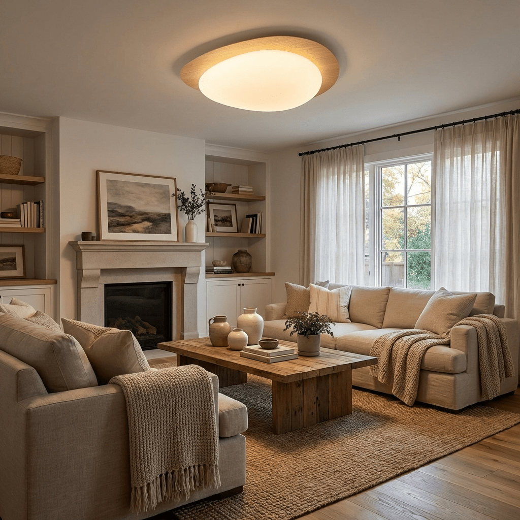 Jonoa Pebble Metal Flush Mount Ceiling Light