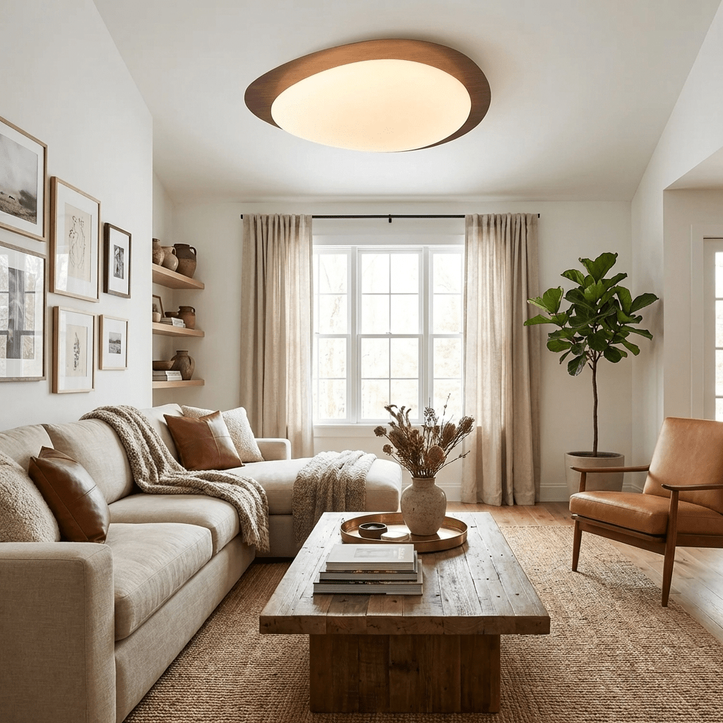 Jonoa Pebble Metal Flush Mount Ceiling Light