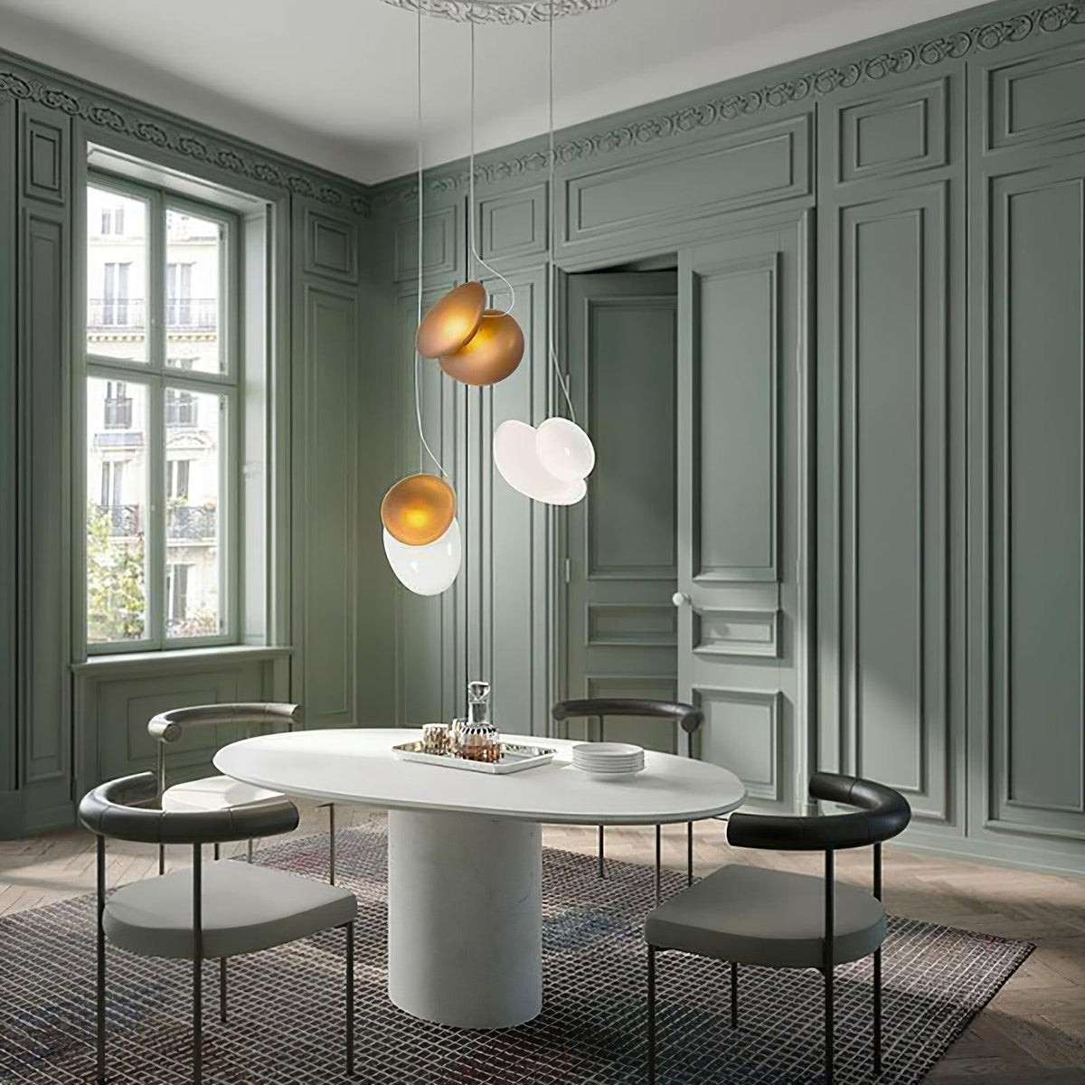 Mervan Frosted Glass Pendant Light