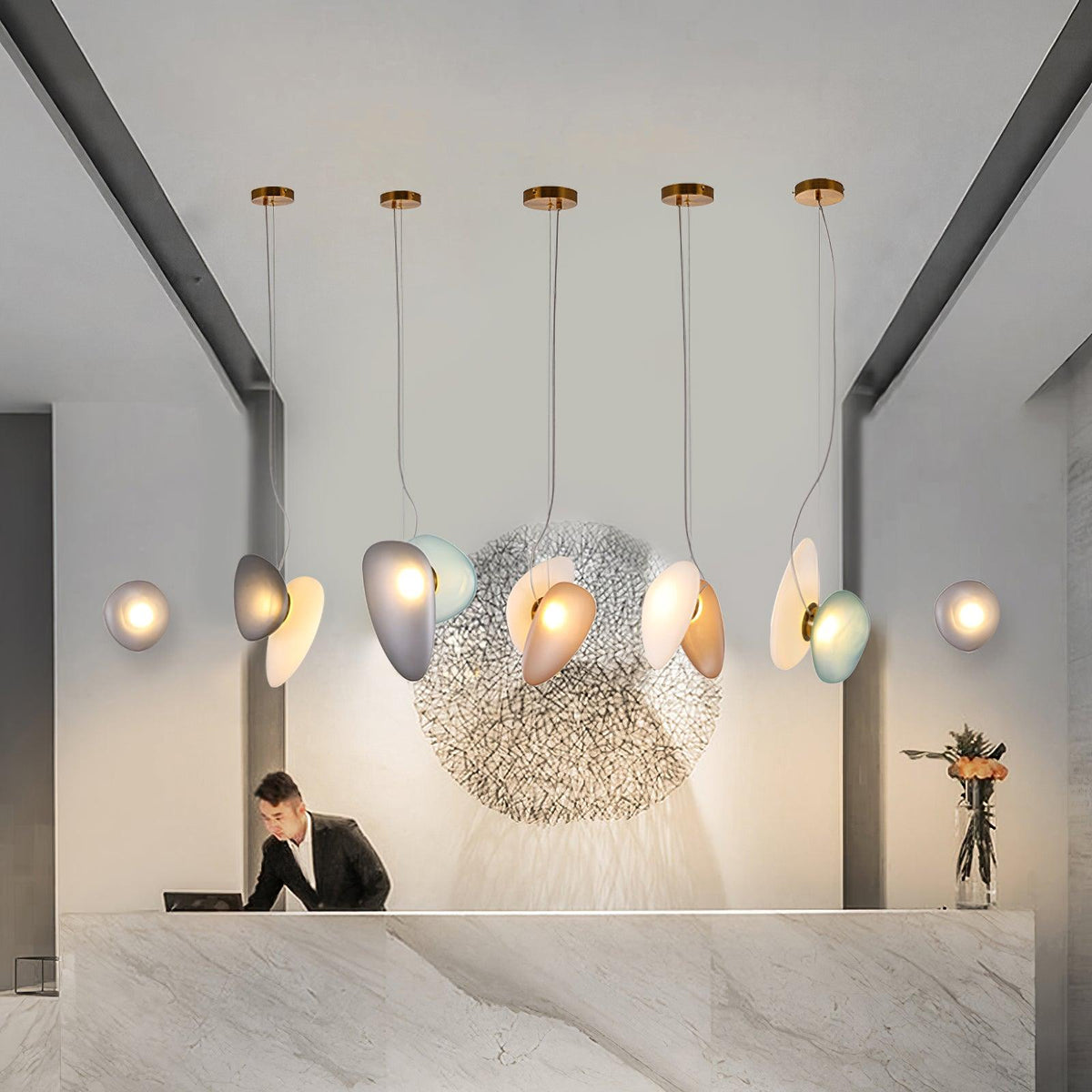 Mervan Frosted Glass Pendant Light