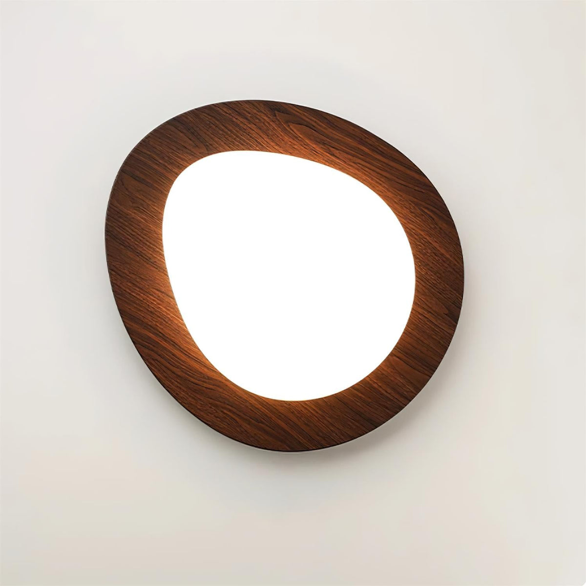 Evory Ceiling Light Wooden Walnut Pebble